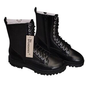 No Boundaries Women's No. 10 Combat Boots, Black, Memory Foam